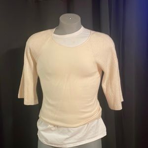 Christopher Fisher women’s cashmere sweater cream color size medium